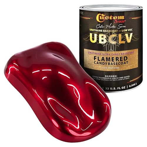 Custom Shop Urethane Ultra Candy Basecoat Paint, Flame Red - Quart