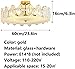 LKJOZCR Close To Ceiling Lamps, French Crystal Glass Lampshade E14 Industrial Household Lighting Pendant Ceiling Lights, Retro Country Farmhouse Indoor Clothing Store Living Room Lighting Fixtures(60c