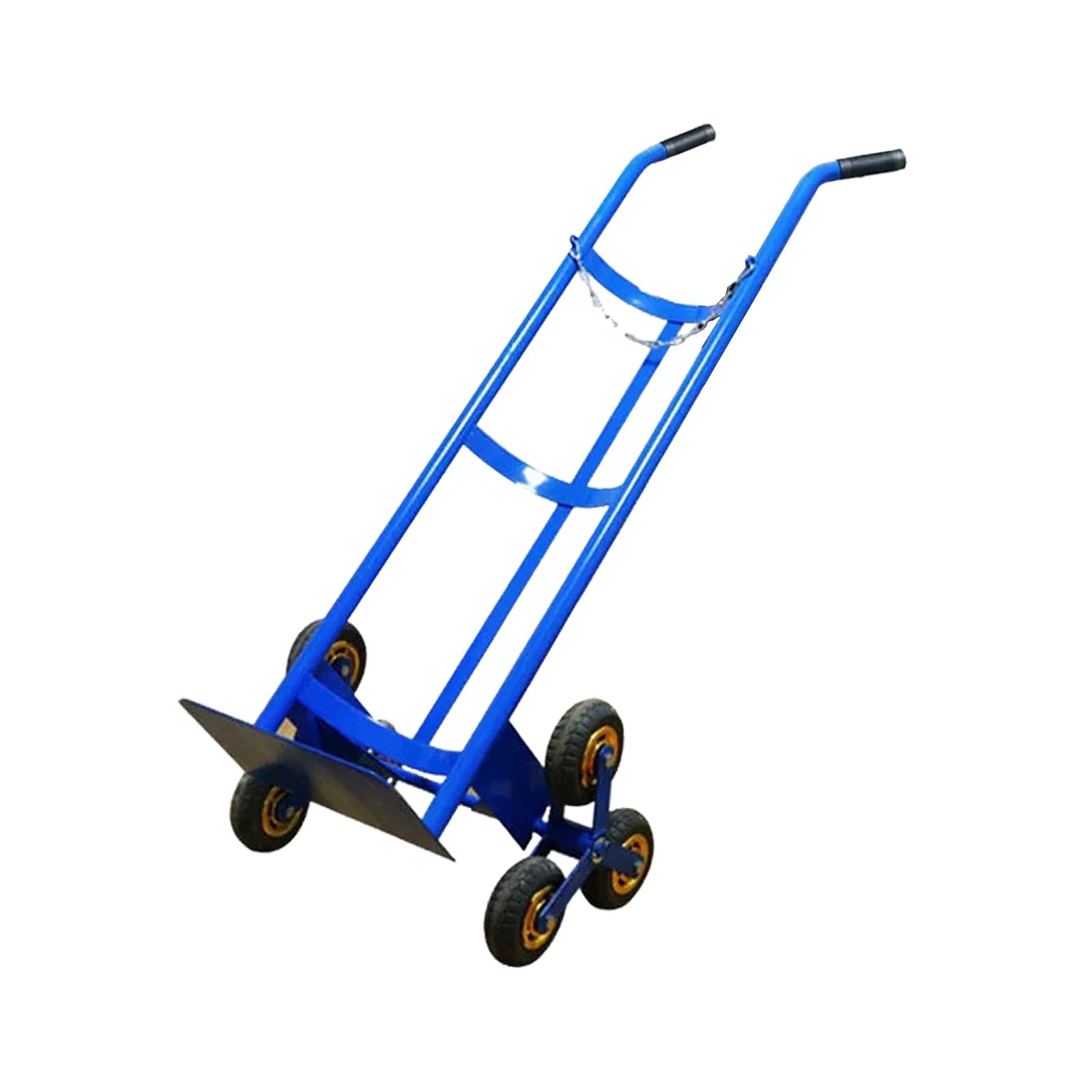 SWENEEN Stair Climbing Trolley With Oxygen Cylinder And 6 Universal Wheels,Multifunction Cylinder,Steel Mobile Organizer With C,