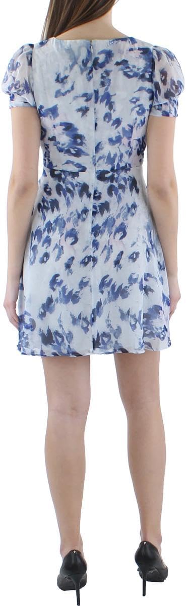 DKNY Women's Short Sleeve Jewel Neck Dress