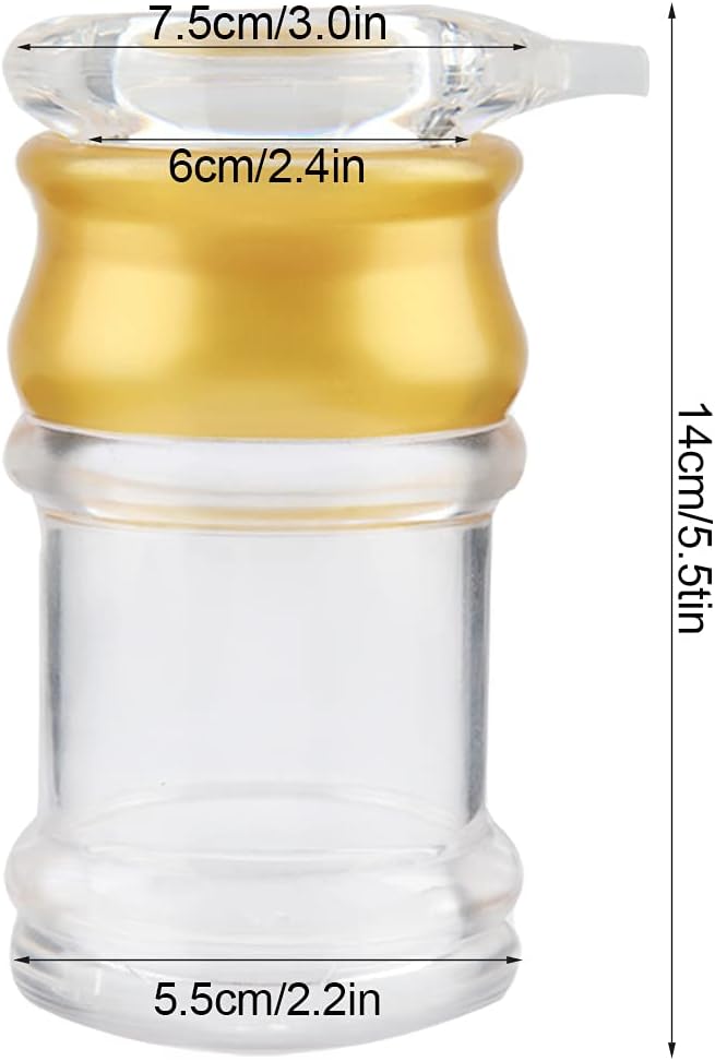 Oil Dispenser, Olive Oil Dispenser Bottle, Acrylic Transparent Gold Leak Proof Oil Bottle Liquid Seasoning Pot Soy Sauce Vinegar Pot for Kitchen(XL)