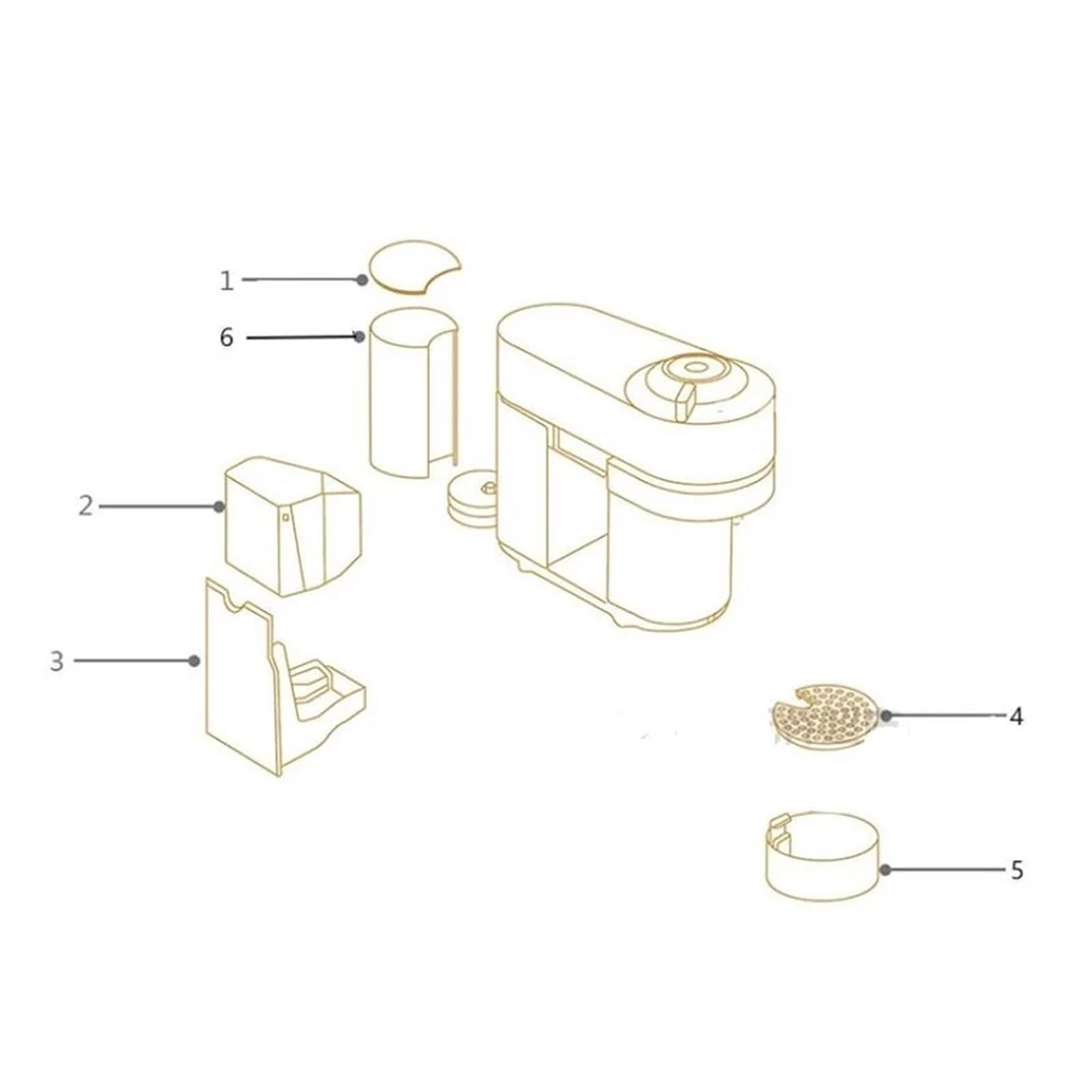 Wassertank for Kaffeemaschinen, Kompatibel Mit Nespresso