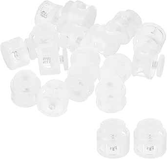 100 Stück Kronleuchter Clips Edelstahl - Kristall Verbindungsstifte Silber