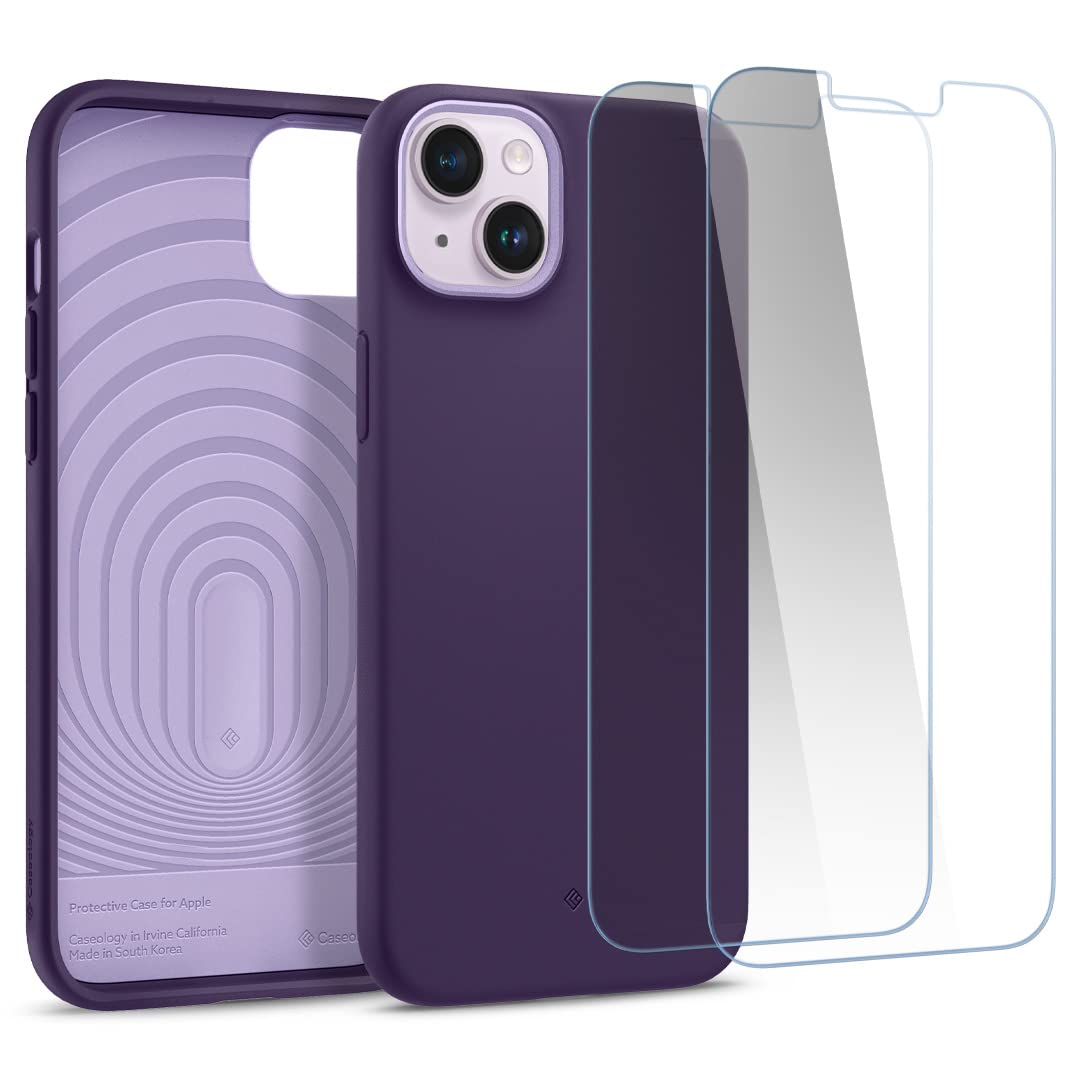 CASEOLOGY by Spigen Nano Pop 360 Back Cover Case Compatible with iPhone 14 (TPU and Polycarbonate|Grape Purple)