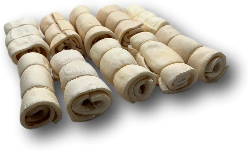 Top Dog Chews – 3” Mini Cheek Rolls, 10 Pack, Long Lasting Dog Bones for Aggressive Chewers, Rawhide Free Dog Treats