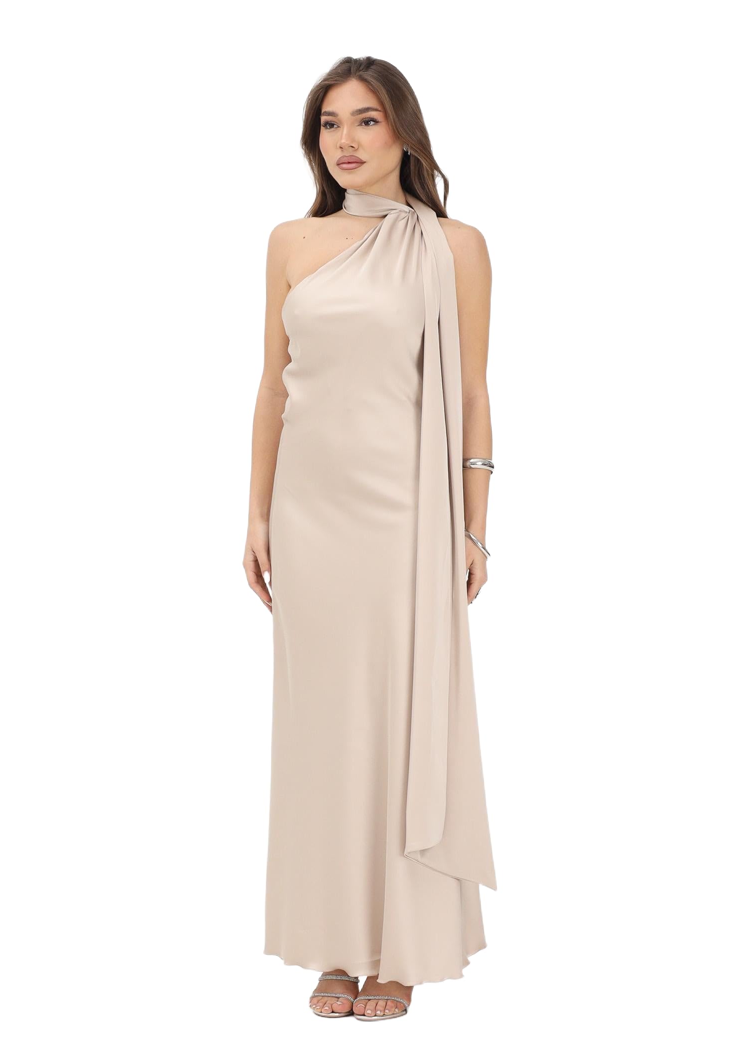 VICOLO Abito Lungo Champagne da Donna