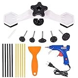 Queenti Car Body Dent Bridge Puller Tool Kits, Pop a Dent Paintless Ding Repair PDR Tools with 20w Hot Melt Glue Gun and 10pcs Glue Stick, Glue Shovel for Car Auto Truck Motorcycle Dent Removal