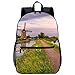 FEIGENBAOMU Schulrucksack für Kinder Windmühle Kinderrucksack Modischer Unisex-Reiserucksack 45x30x15cm 3D coole Bookbags