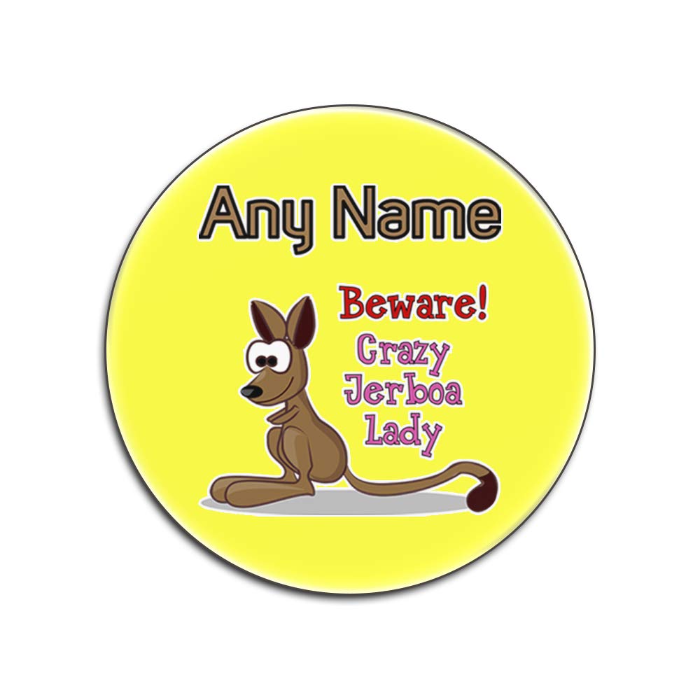 Dessous-de-verre Crazy Jerboa Lady jaunes et ronds pour vos verres