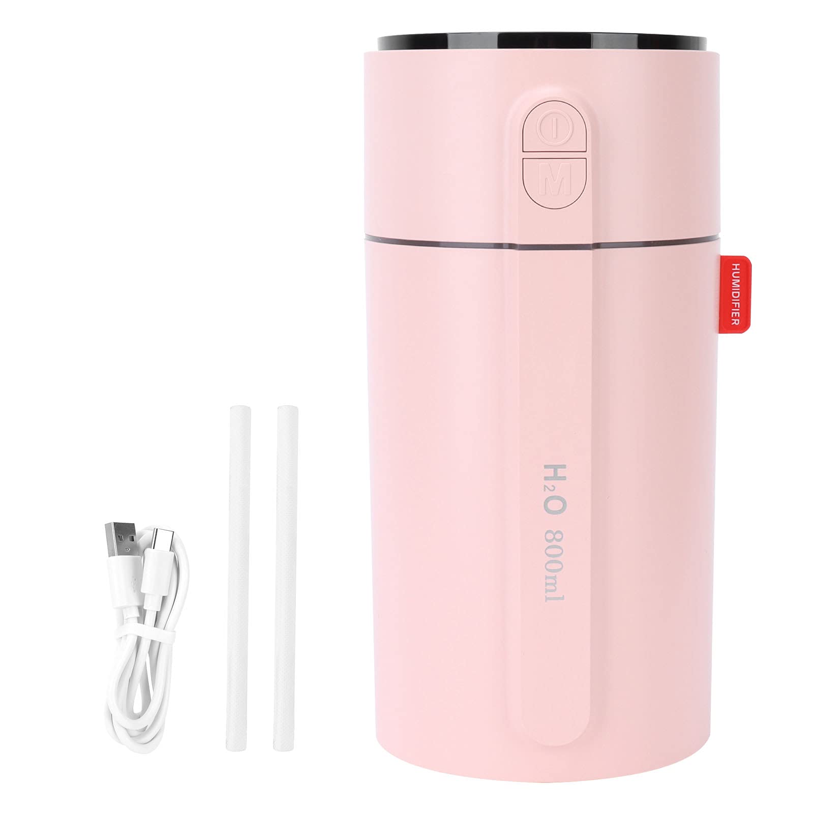 Humidificador Pequeño con Tanque de 800 Ml, Niebla Fría con Doble | Material ABS, Batería de 2000 MAh, Detección de Gestos, Protección de Apagado Automático, Compatible con Escritorio,