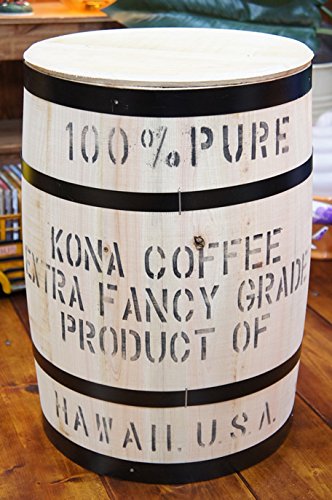【ハワイアン雑貨】 コナコーヒー木樽 (無垢材) Mサイズ 樽 本体のみ ※フタ別売り ハワイ雑貨 ハワイアン インテリア アメリカン雑貨 アメリカ雑貨 おしゃれ 収納 樽 木箱