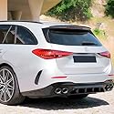 AutoStyle Dachspoiler (Spoilerkappe) kompatibel mit Mercedes C-Klasse W206 Kombi 2021- (ABS glänzend schwarz)