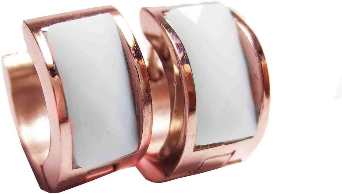 Jewelry Men's and Women's Muticolor Crystal Stainless Steel Studs Hoop Earrings