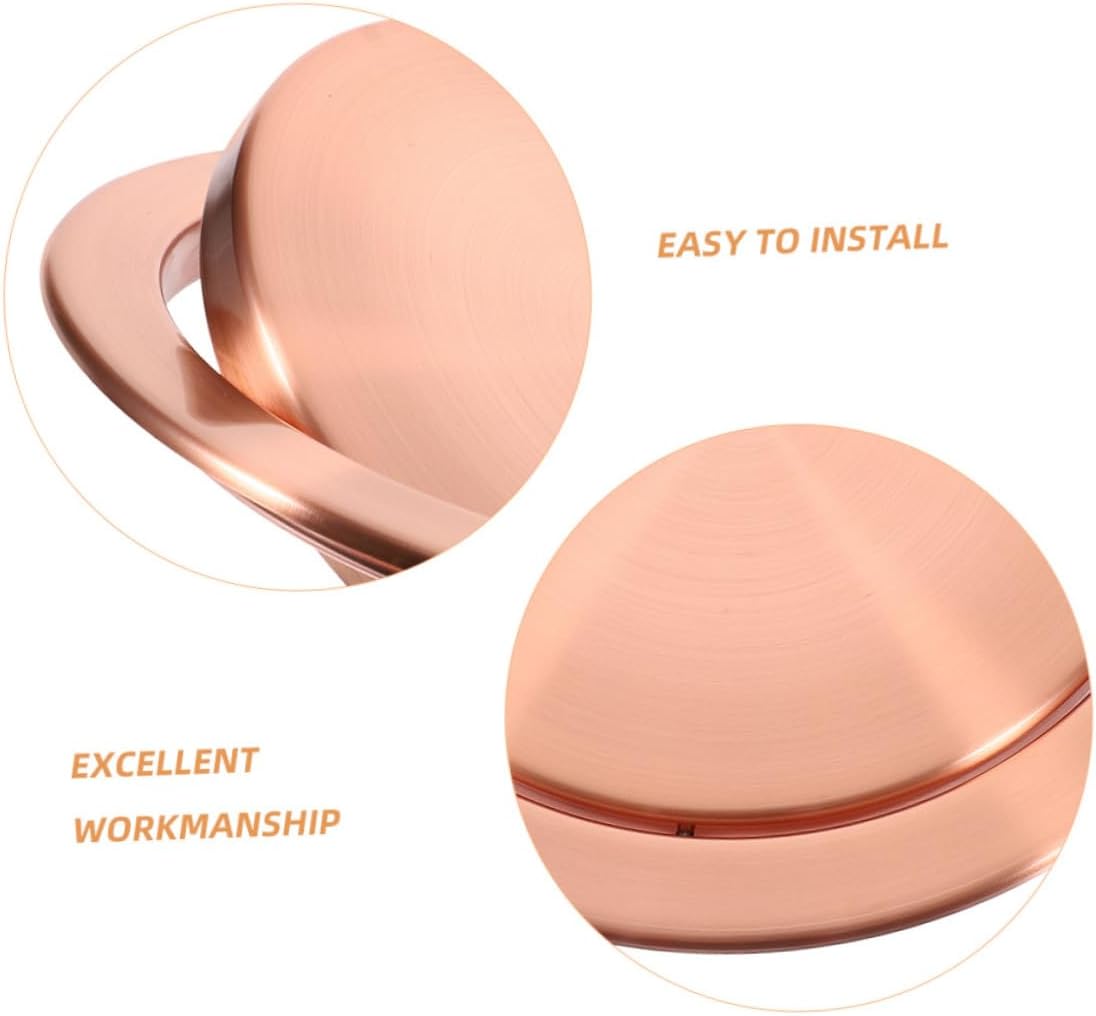 BESTonZON 2pcs Stainless Steel Swing Flap Trash Bin Lids Recessed Countertop Garbage Can Covers 18-20cm Opening for Kitchen and Bathroom Waste Bins