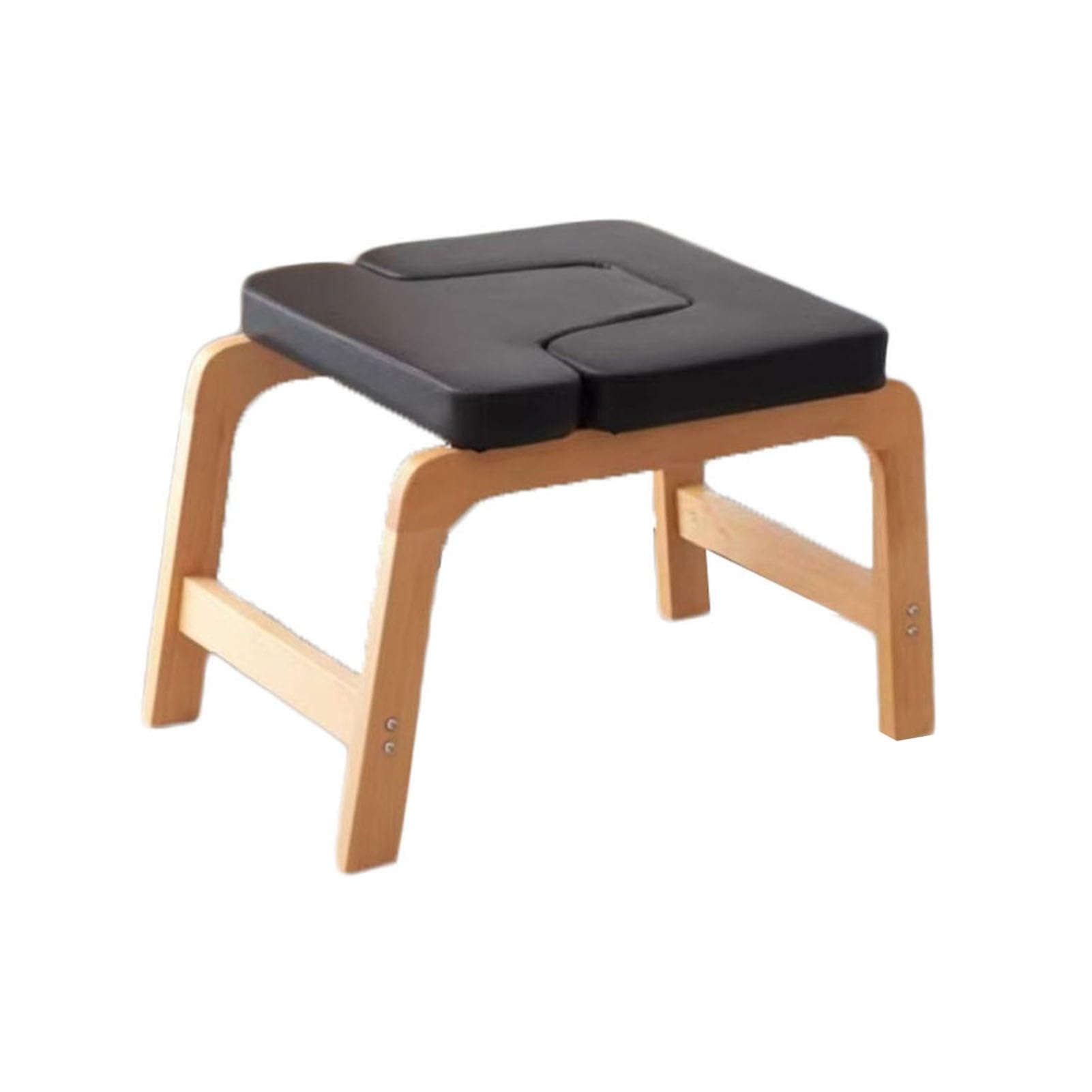 IvyLoutish Yoga Headstand Bench,Wood Yoga Inversion Chair,Feet Up Trainer Headstand Stool,U-Shaped Stool,440 Lbs Load Capacity,for Gym Offices