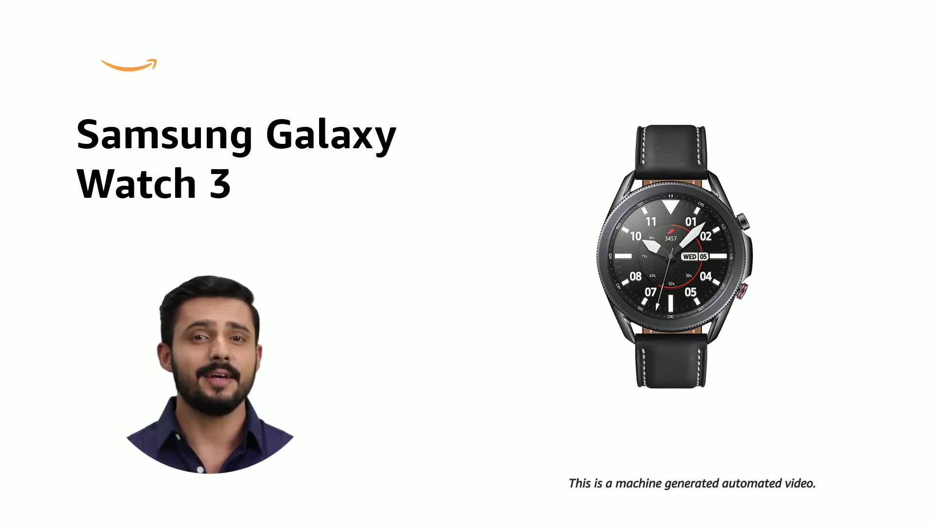 Samsung Galaxy Watch 3 45mm Bluetooth (Mystic Black),SM