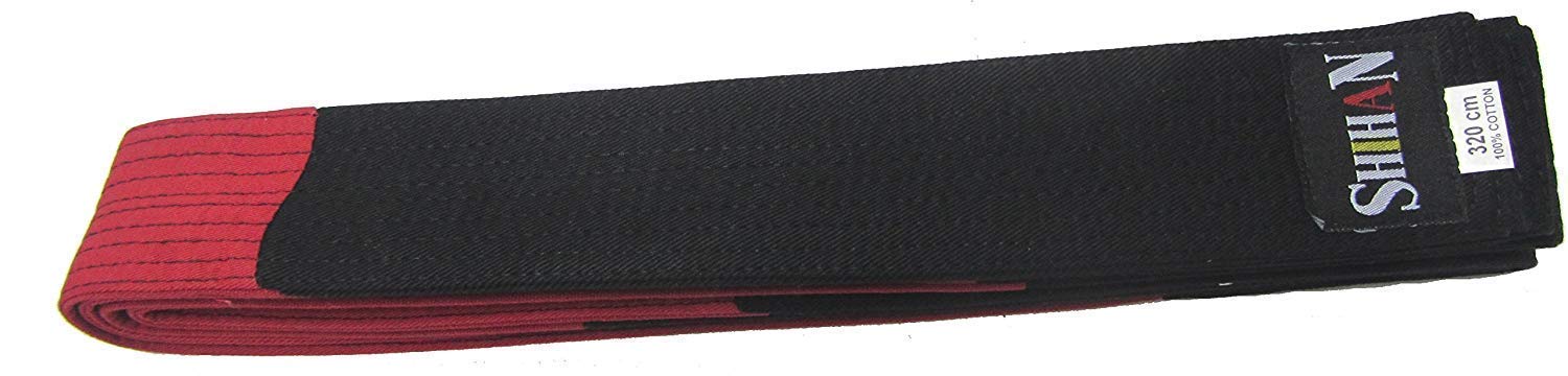 Martial Arts Belt - RANKED - Black/Red Block -ADULT- 320cm - Image 2