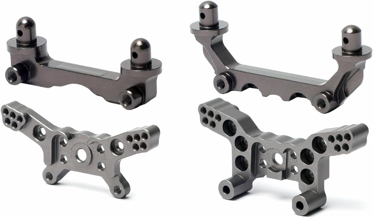 F/R Metal Shock Tower and Pillar Replacement Part Set for Hyper GO H14BM, 14209, 14210 1/14th RC Car Upgrades(Silver) image 5