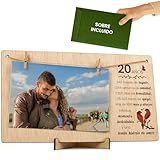 Contraxt Marco de fotos aniversario 20 años cumpleaños. Ideas detalles regalos para parejas novios bodas Tarjeta felicitación Feliz aniversario