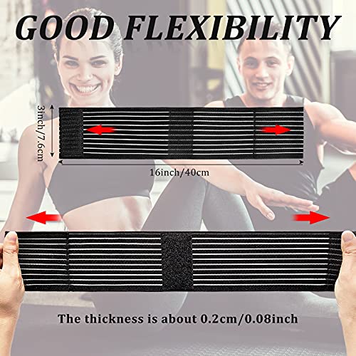 4 Pieces Carpal Tunnel Wrist Brace, Wrist Compression Strap, Hand Brace Wraps For Adult Working Out, Adjustable Wrist Strap, Breathable Wristband For Weightlifting, Tennis, And Fitness, Black #TOP2