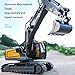 RC Excavator and Dump Truck Toy Set,2025 New 2.4ghz Remote Control Construction Vehicle Set,Alloy Material, with Cool Lights and Sounds (Excavator)