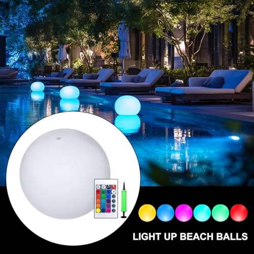 Globos de playa luminosos inflables para decoración de cumpleaños 2