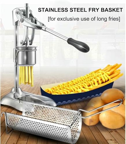 Coupe-frites manuel avec 12 trous - En acier inoxydable - Pour frites longues - 30 cm