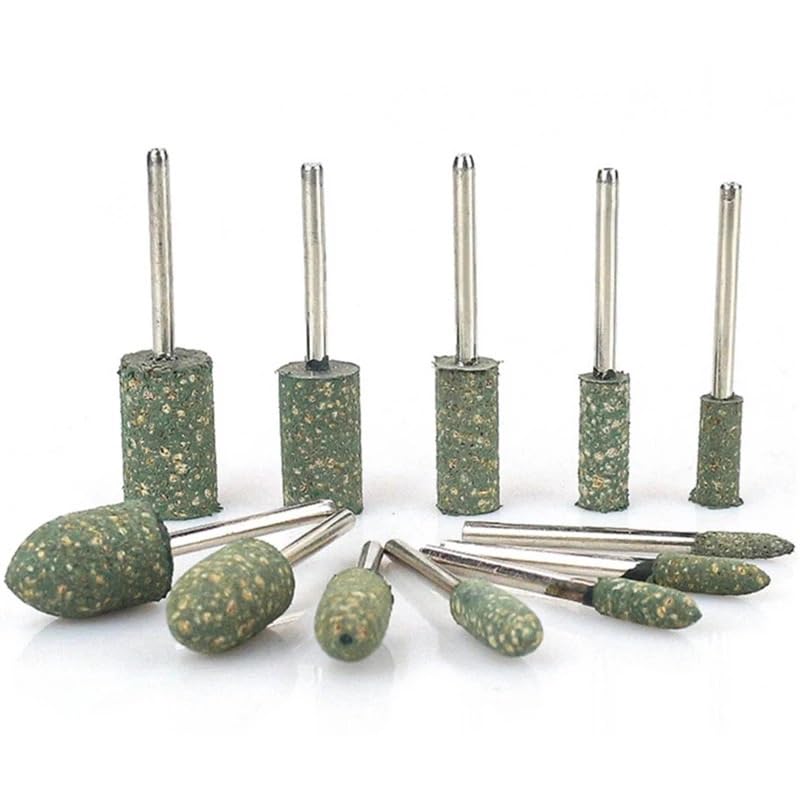 100 pezzi di punte abrasive montate in gomma sesamo, albero da 3 mm, mola for lucidatura e molatura, smerigliatrice elettrica for utensili rotanti wanglan(3mm(Bullet))