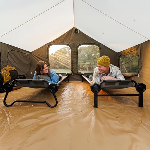 Disc-O-Bed Large Portable Bunk Camping Cots with Carry Bags - Durable Indoor and Outdoor Sleeping Solution, Converts to Bench or Individual Beds, 500 lb Capacity per Cot - Image 9