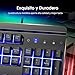 Teclado para Juegos,Teclado Gaming con Panel de Metal Completo Rainbow LED, Controles...