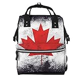 EVANEM Niedlicher Tier-Mumien-Rucksack, Wickeltasche, multifunktionaler modischer Reiserucksack für Damen, Kanadische Flagge, One size