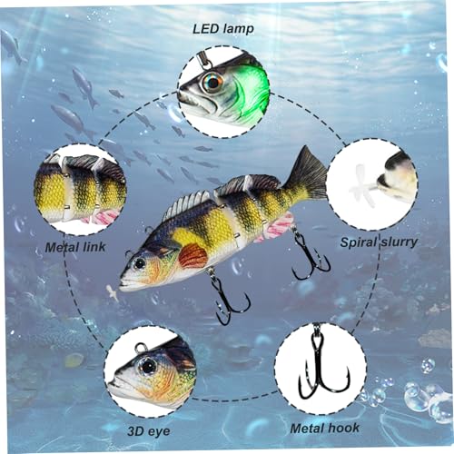 Leurre de pêche robotique avec de multiples articulations et éclairage LED pour gros poissons - 4