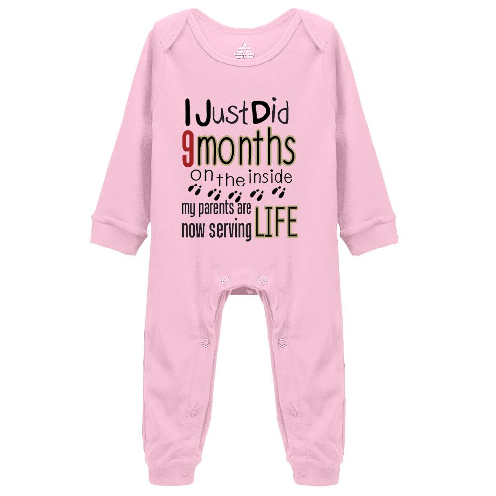 YCICIVDeeI Just Did 9 Months On the Inside&My Parents Are Now Serving Life/Funny Baby Onesie White Long Sleeve 0-24 Months