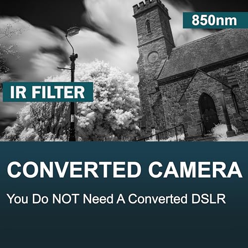 MaD Camera - 52mm R85 IR Infrarotfilter - 850nm Premium DSLR-Objektivfilter für kontrastreiche Schwarz-Weiß-Fotografie - Ideal für Landschaft & Stillleben