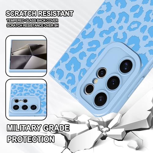 OOK Compatible with Samsung Galaxy S24 Ultra Case, Blue Leopard | Silicone Trendy Cheetah Print Pattern, TPU Camera Protection, Slim Shockproof Phone Cover, Women Girls - image 3