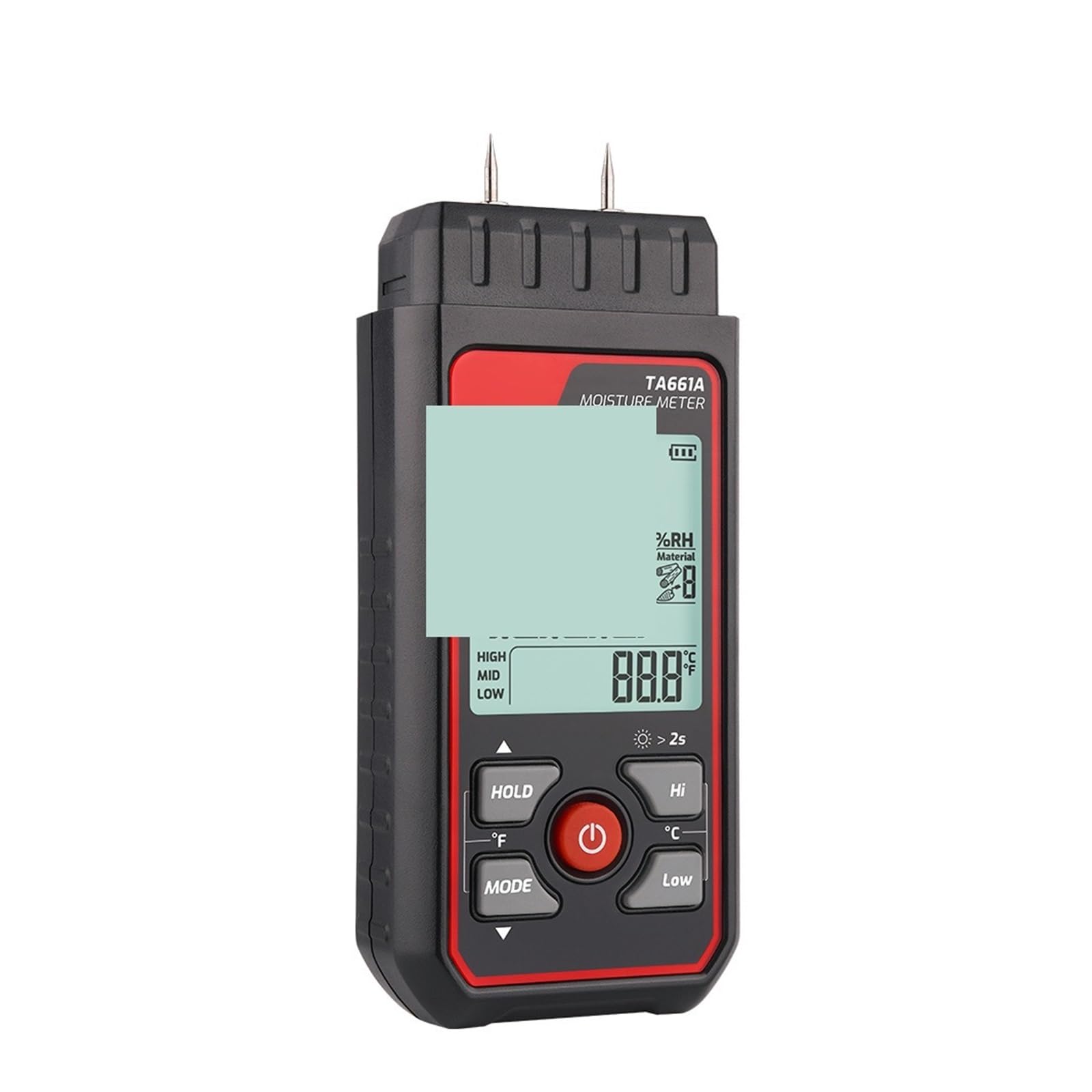 Misuratore di umidità del legno 0~548% RH Limite superiore/inferiore Allarme Tester del contenuto di umidità