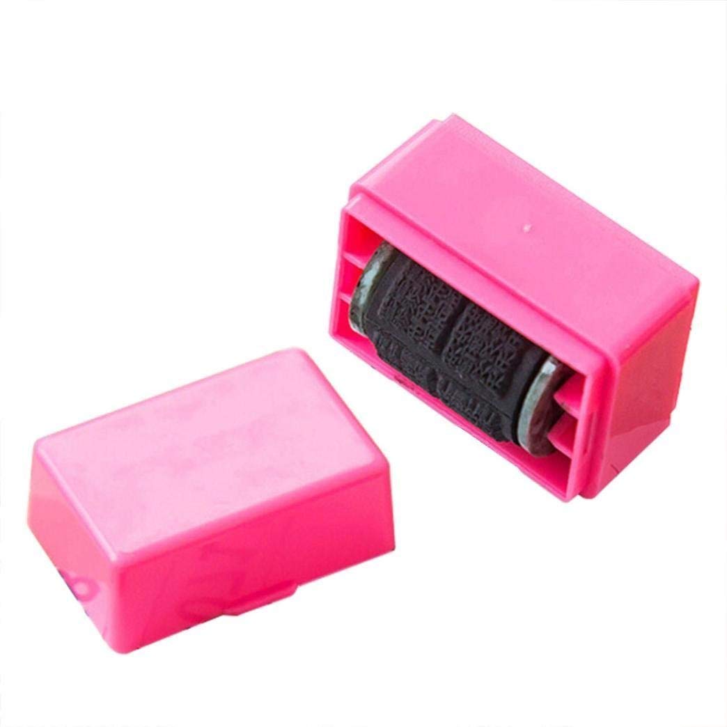 1 x "Guard Your ID" Rollenstempel, selbstfärbender Stempel, unordentlicher Code, Sicherheit, Büro, Rosa