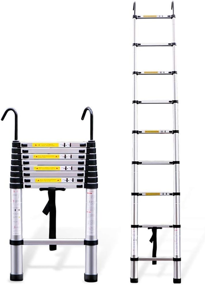 Outdoor Ladder,Ladders，Telescopic Ladder,Portable Aluminum Ladder Multifunction Lifting Stairs Engineering Ladder Thicken Fold Ladders Household Extension Extend Ladder,4.1M,4.1M