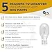 OCS Parts -12V Miniature Light Bulbs for RV Camper Trailers - Push-in Bulbs for Motorhomes, Clear Wedge Base- Pack of 10