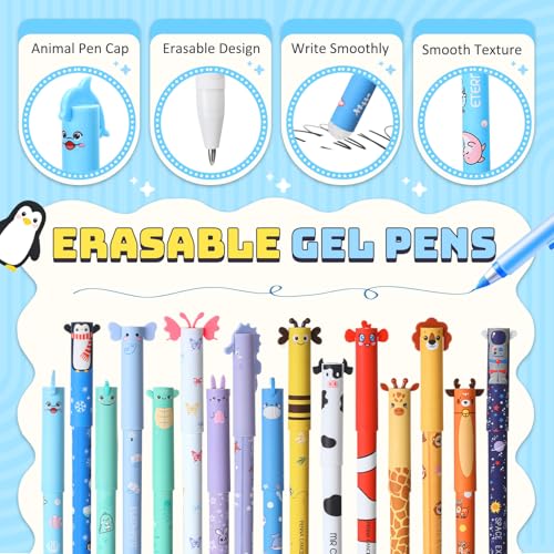 Bolígrafos Gel Borrables con Diseño Animal Multicolor 16 Piezas miniatura 3