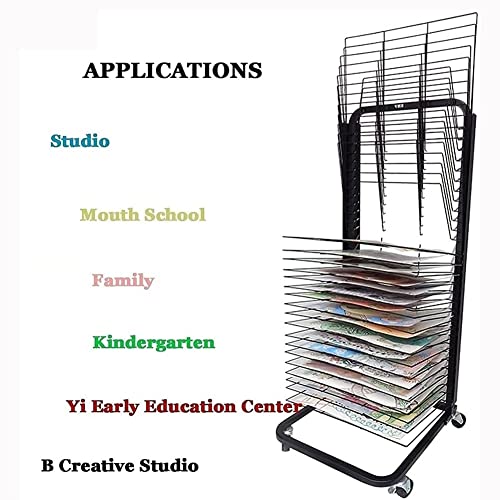 Wyjzalll Children's Double Sided Drying Rack Art Drying Rack For Painting Multi-Layer Shelf Suitable For A3/8K Paper Oil Painting Board Drying (Size : 20 Floors) #TOP5