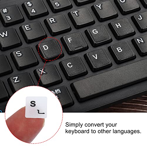 Pegatinas para teclado en layout coreano, 4 piezas miniatura 4