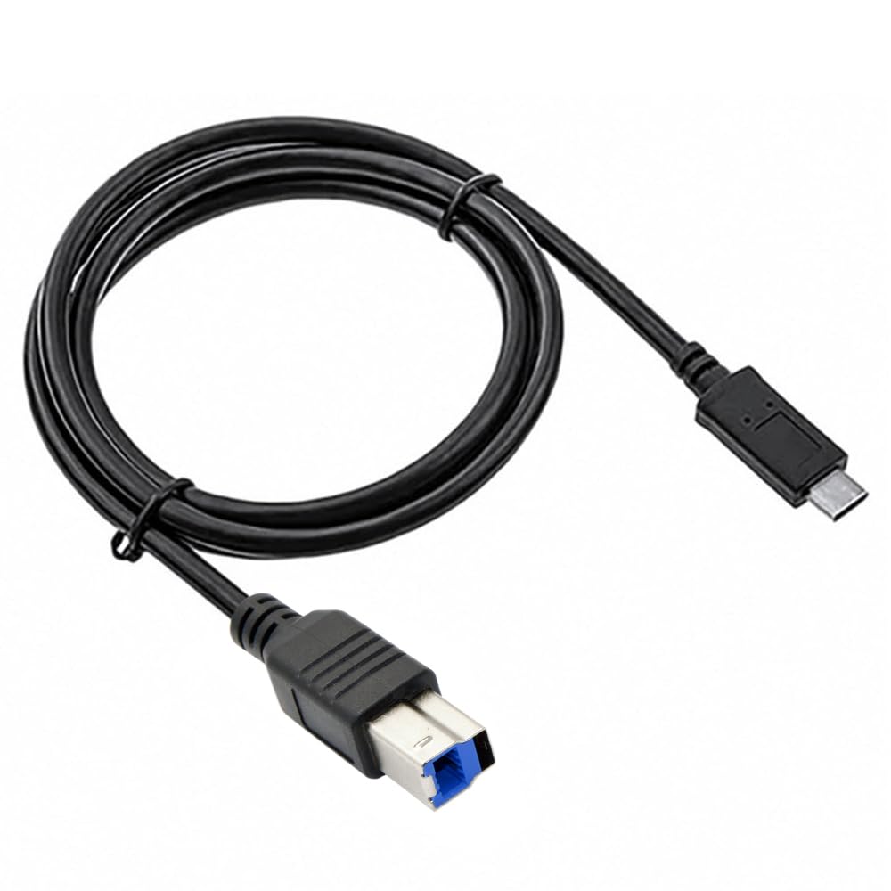 cablecc USB-C USB 3.1 Type C Male Connector to USB Standard B Male Data Cable for Air Pro Laptop Black