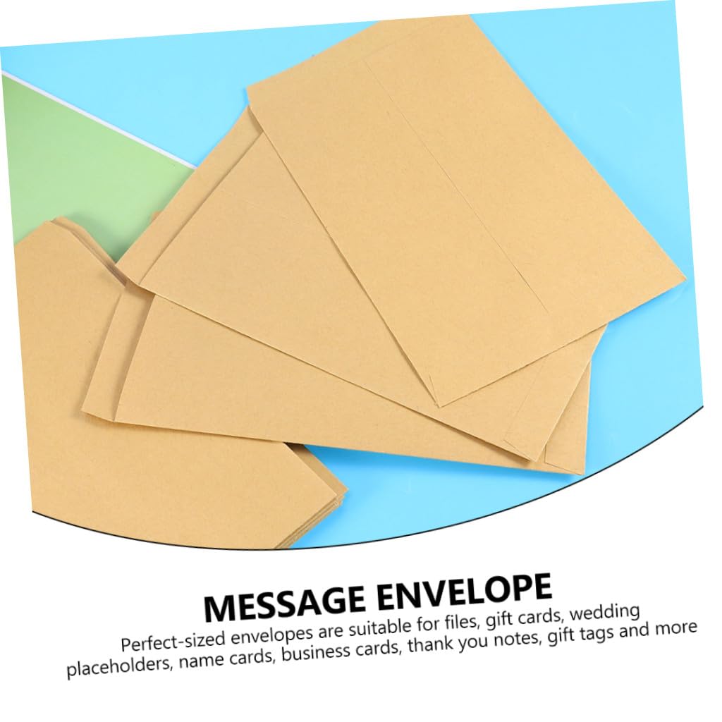 Angoily Buste in Carta Kraft 200 Pezzi, Colore Kaki, Eleganti, per Documenti e Auguri, per Compleanni e Shower