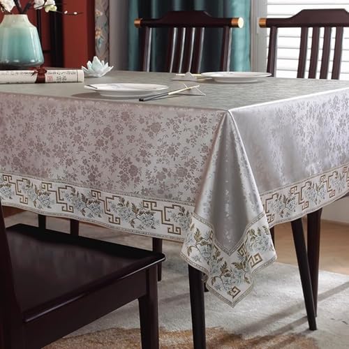 Nappe de table imperméable anti-taches KnSam en PU brodé 90x150 - 2