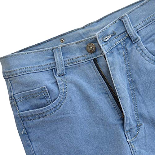 Toffee and Candy Kidswear Breathable and Stretchable Casual Regular Fit Denim Light Blue Shorts for Girls Age Group 14-15 Years 30 3