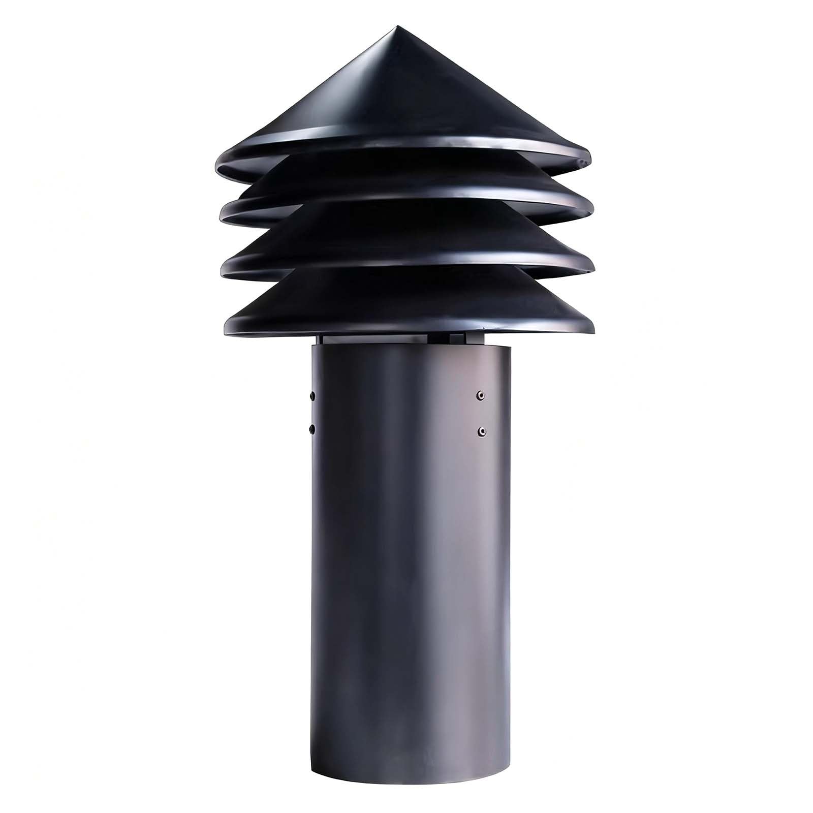 Tappo per Camino Rotondo con Feritoie Comignolo Antivento Antipioggia per Esterni Camino Cappello in Lega di Alluminio per Bungalow, Appartamenti, Edifici Industriali(10cm/3.94in)