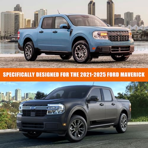 Image of Waterproof Car Covers Replace for 2021-2025 Ford Maverick, 6 Layers Silver All Weather Car Cover with Zipper Door & Windproof Bands for Snow Rain Dust Hail Protection
