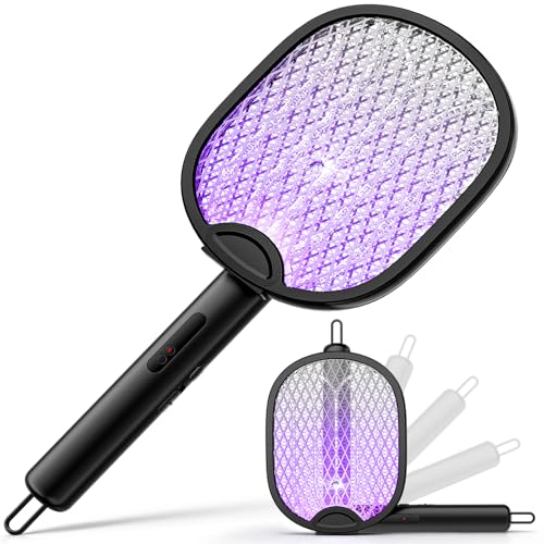 WOCVRYY Raquette-Moustique Electrique Insectes Pliable...