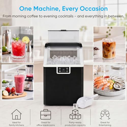 Fabricadora de Hielo Tabu Nugget 55 lbs 24h Negro miniatura 7
